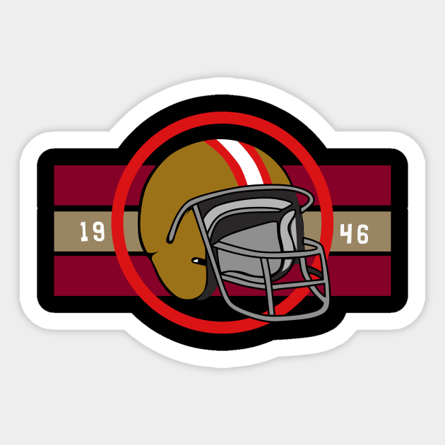 Vintage 49ers Sticker by zaynizarxz